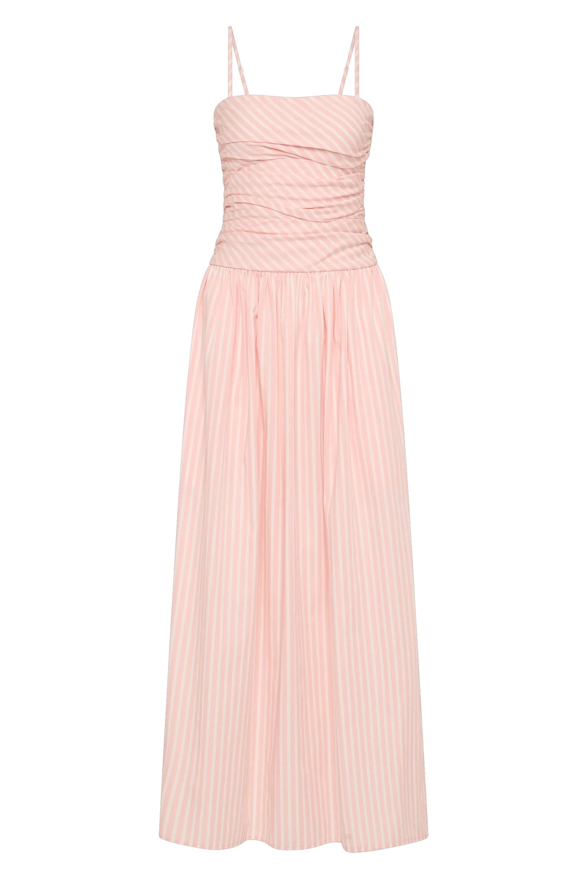 Portlligat Maxi Dress - Carmen Stripe Peony White