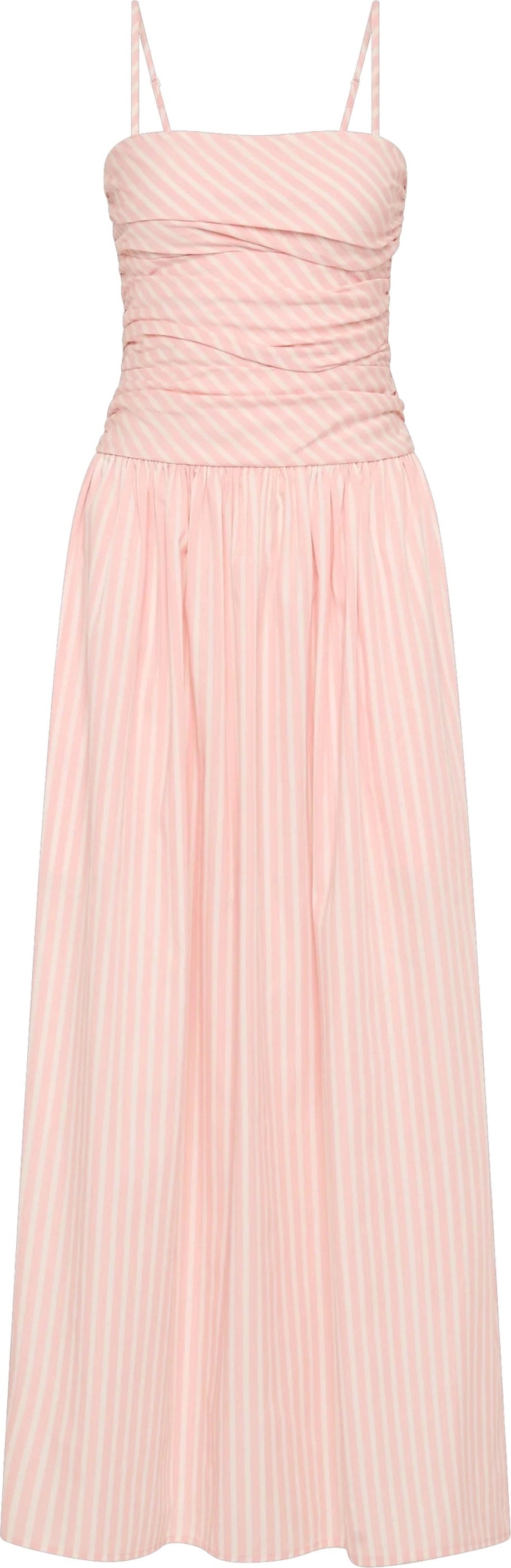 Portlligat Maxi Dress - Carmen Stripe Peony White