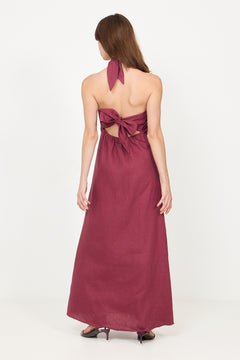 Lourdes Maxi Dress - Rhubarb
