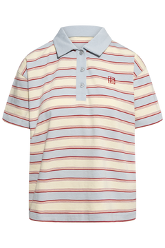 Evelyn Polo Tee - Ocean Stripe