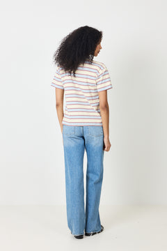 Evelyn Polo Tee - Ocean Stripe