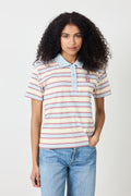 Evelyn Polo Tee - Ocean Stripe