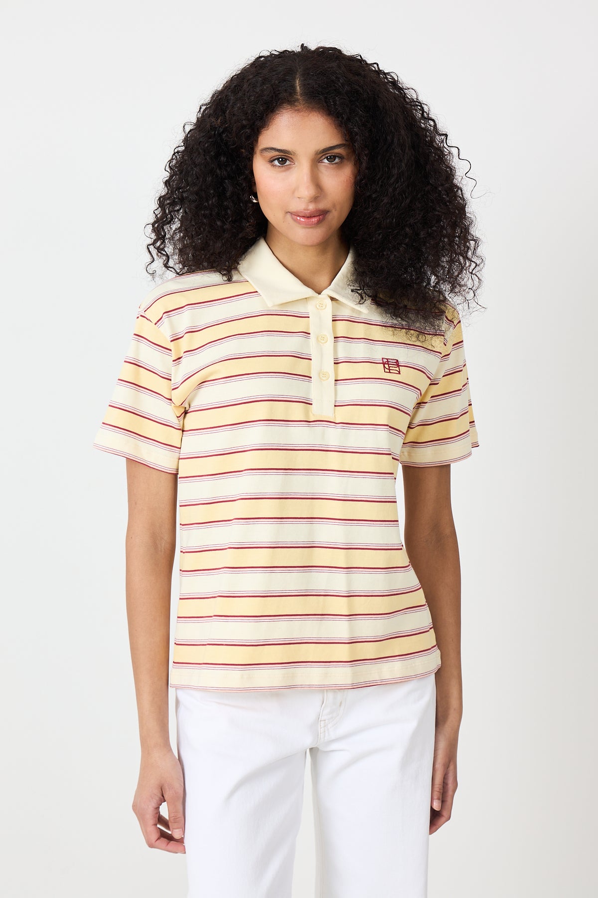 Evelyn Polo Tee - Sunny Stripe
