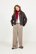 Fiona Country Solid Jacket - Brown
