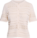 Abriana Eyelet Knit Cardigan - Cowrie