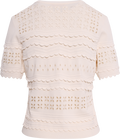 Abriana Eyelet Knit Cardigan - Cowrie