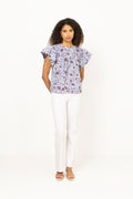 Elvie Ss Cotton Top - Zinnia