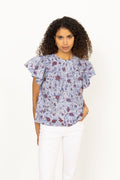Elvie Ss Cotton Top - Zinnia