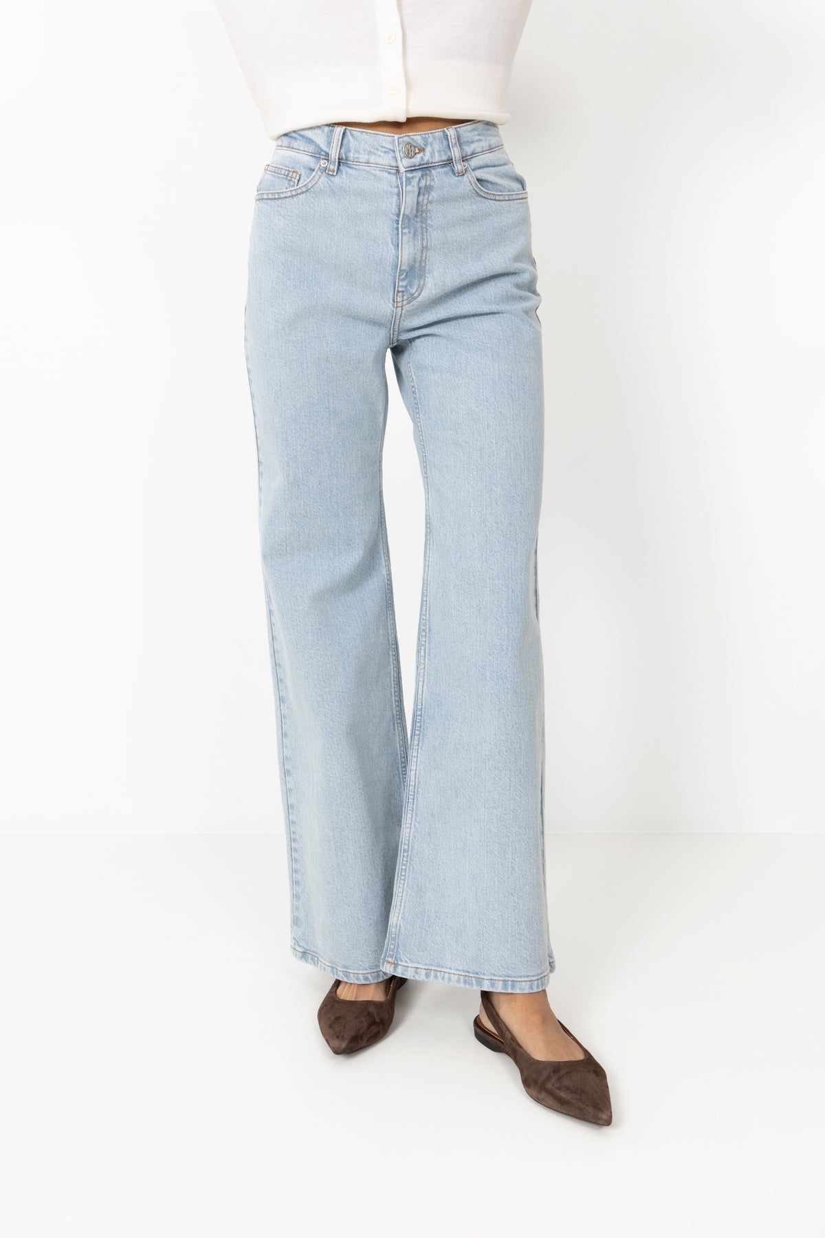 Solia Ada Hw Wide Jeans - Light Blue Wash