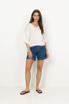 Eslina Rachelle 2/4 V Pullover - Egret