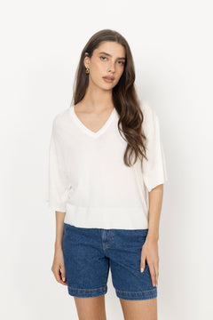 Eslina Rachelle 2/4 V Pullover - Egret