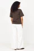 Vilja Ss Printed Tee - Delicioso Bright White