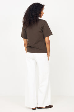 Vilja Ss Printed Tee - Delicioso Bright White