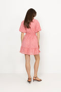 Svanhild Flower Mini Dress - Pink Flower