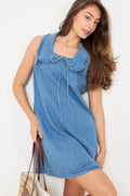 Hedda Denim Mini Dress - Blue