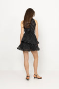 Idun Polka Dot Mini Dress - Black Dot