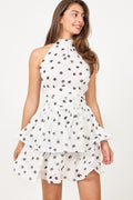 Idun Polka Dot Dress - White/Black