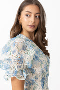 Nanni Flower Maxi Dress - Blue Flower