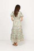 Nanni Fleur Maxi Dress - Green Flower