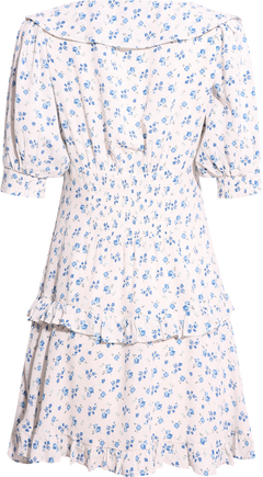Ilse Floral Mini Dress - Blue/White