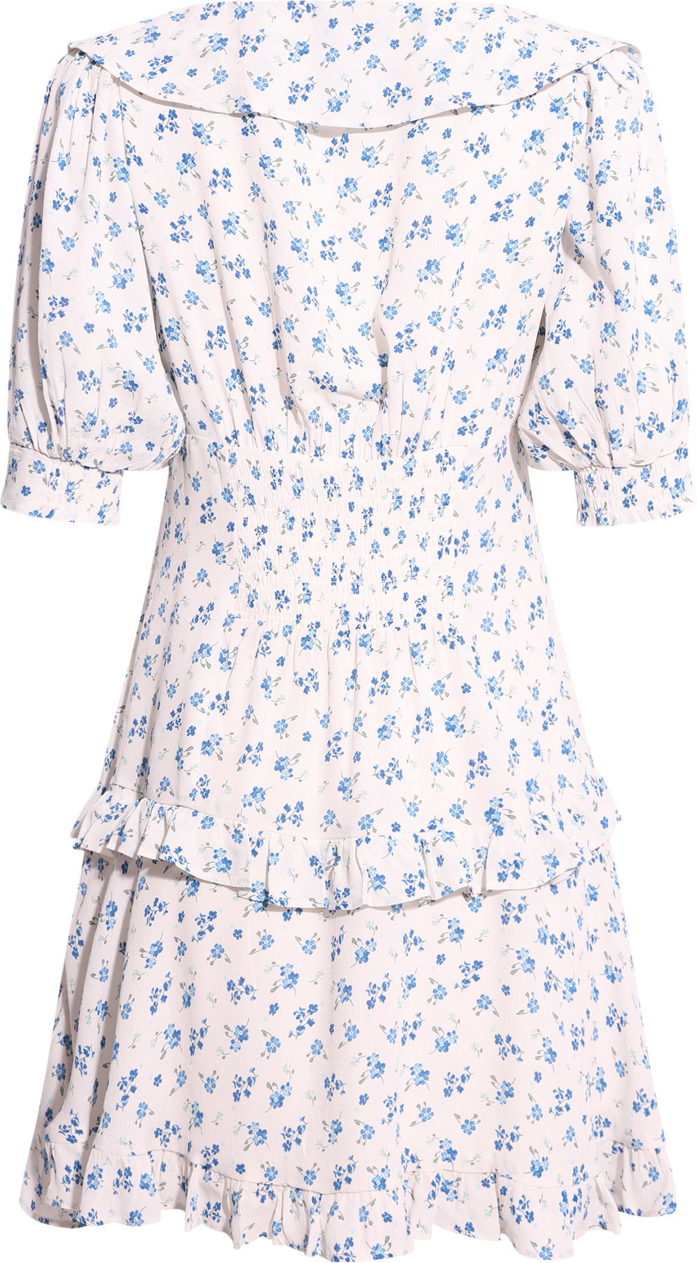 Ilse Floral Mini Dress - Blue/White