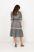 Gertrude Gingham Dress - Black/White