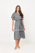 Gertrude Gingham Dress - Black/White