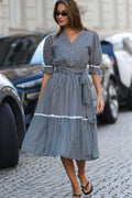 Gertrude Gingham Dress - Black/White