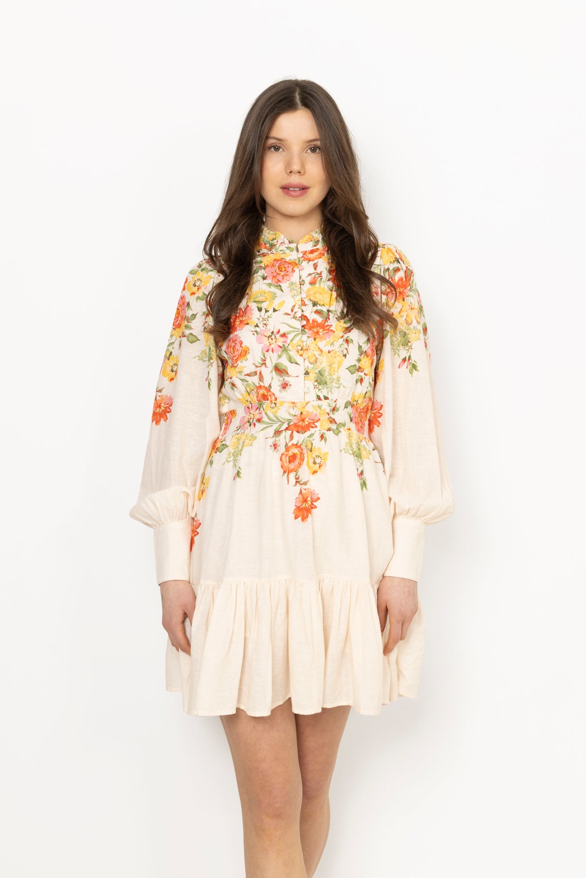 Liv Floral Linen Dress - Multi