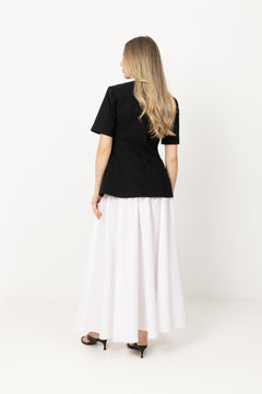 Elida Linen Blazer - Black