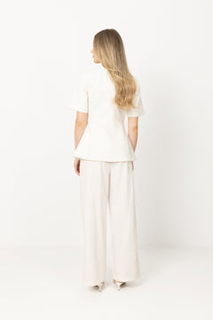 Elida Linen Blazer - White
