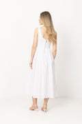 Elva Cotton Poplin Dress - White