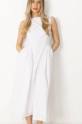 Elva Cotton Poplin Dress - White