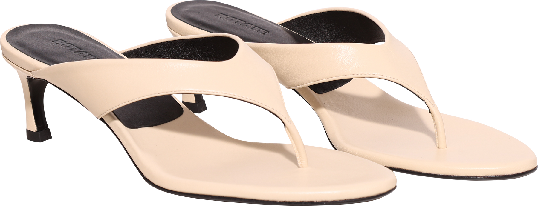 Kitten Heel Leather Mule - Italian Straw