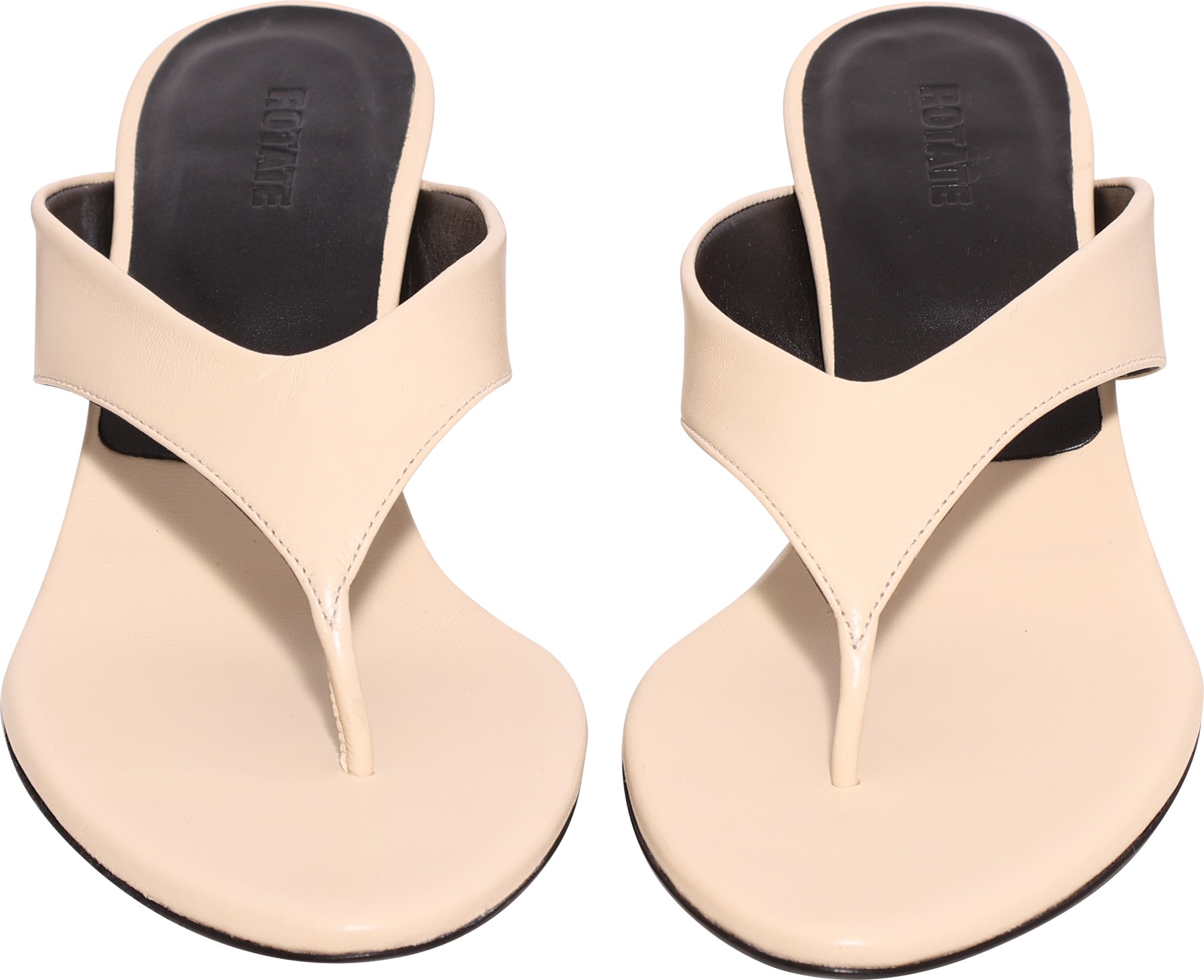Kitten Heel Leather Mule - Italian Straw