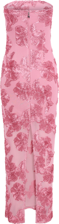 3D Mesh Maxi Dress - Sea Pink