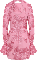 3D Mesh Mini Dress - Sea Pink