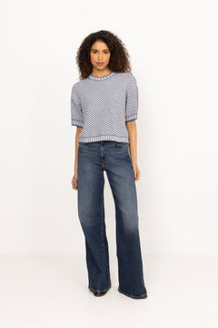 Catina Pilla 2/4 Pullover - V Indigo Egret