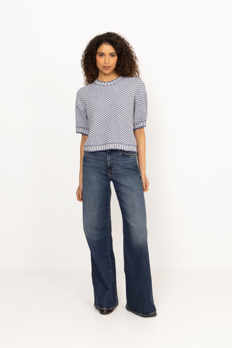 Catina Pilla 2/4 Pullover - V Indigo Egret