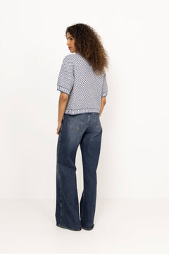 Catina Pilla 2/4 Pullover - V Indigo Egret