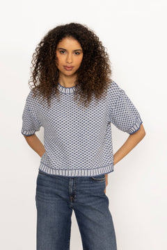 Catina Pilla 2/4 Pullover - V Indigo Egret
