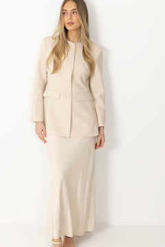 Eden Linen Maxi Dress - Beige
