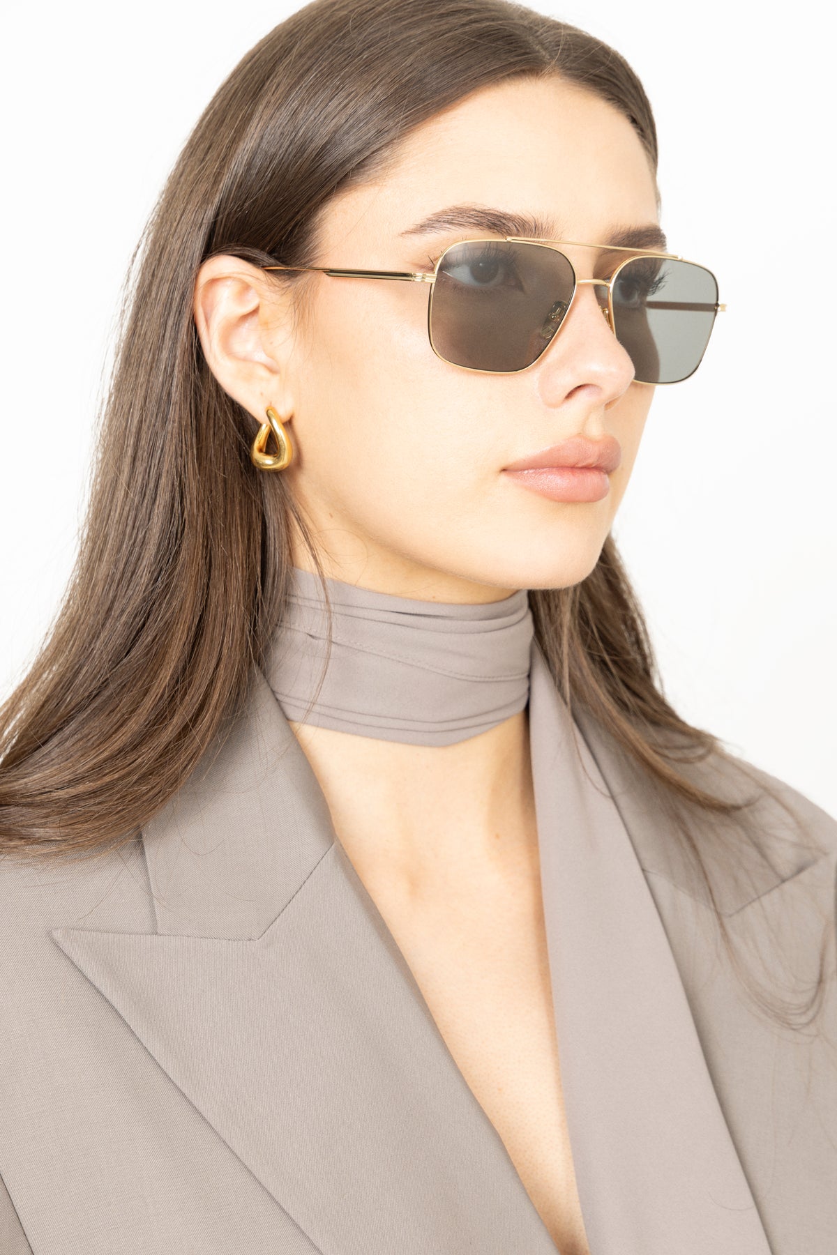 Rotate X Chimi Metal Aviator - Gold/Grey