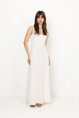 Mesh Maxi Dress - Egret