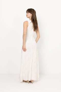 Mesh Maxi Dress - Egret