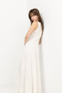 Mesh Maxi Dress - Egret