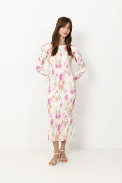 Odaic Dress - Pink Flower Blush Print