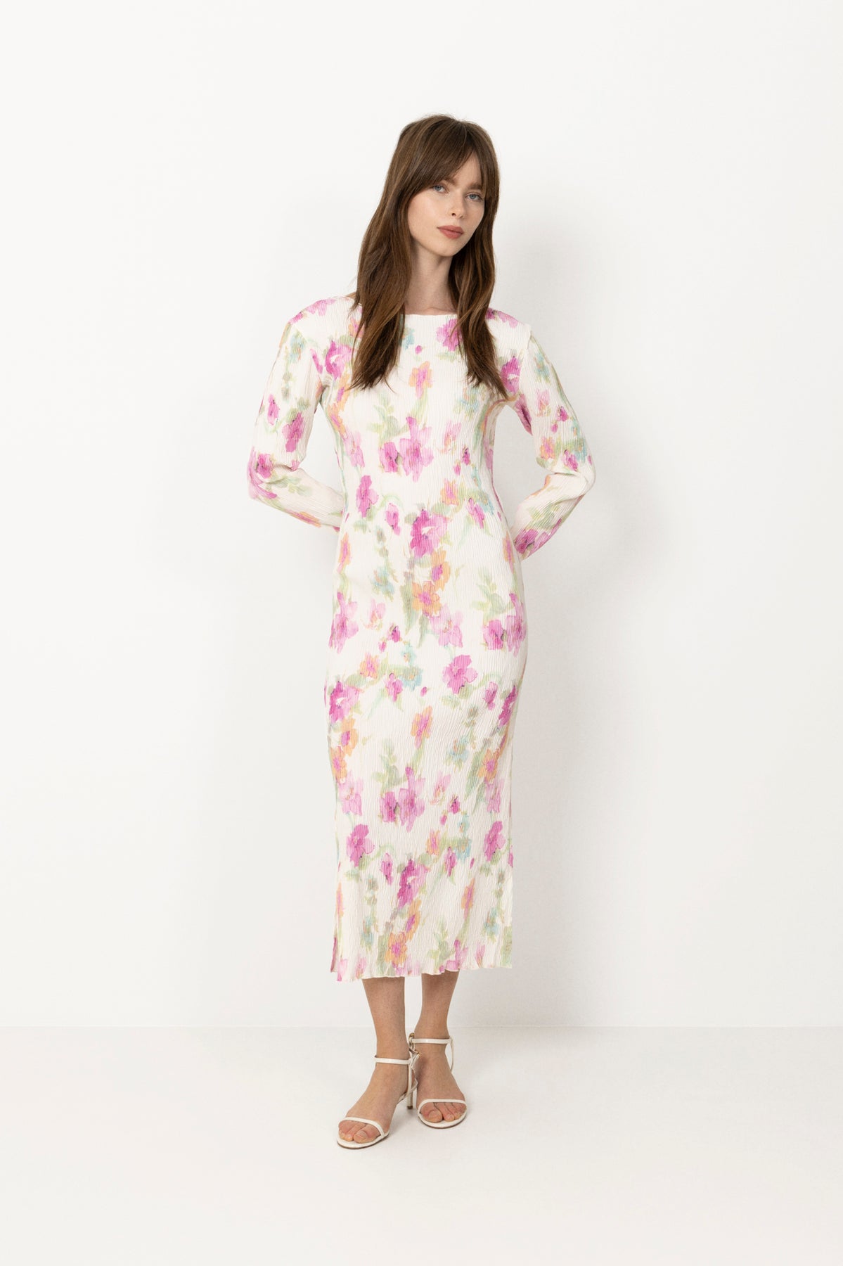 Odaic Dress - Pink Flower Blush Print