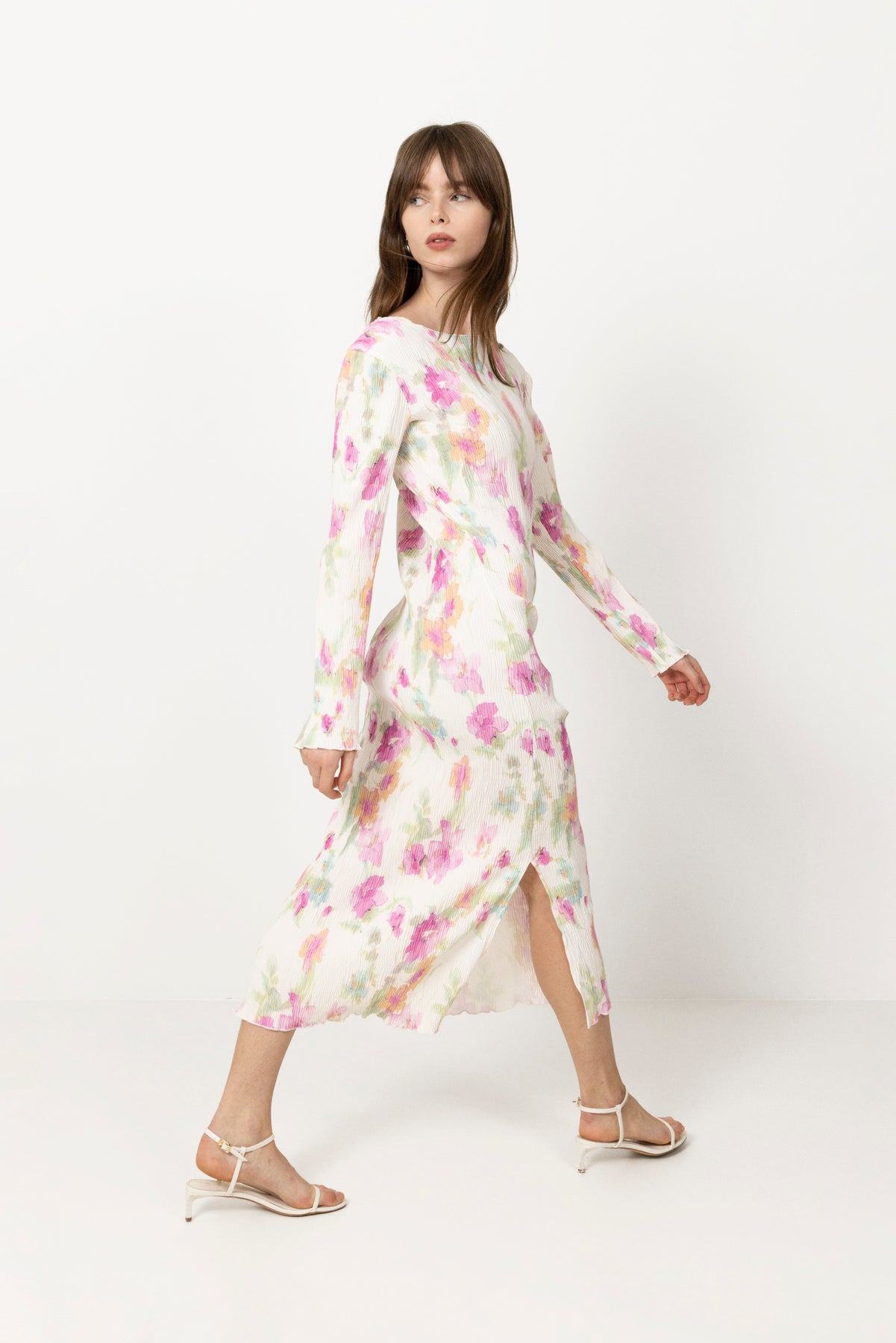 Odaic Dress - Pink Flower Blush Print