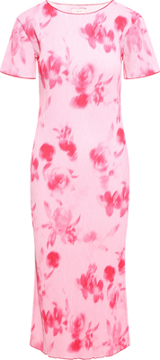 Odaic Ss Dress - Abstract Pink Flower Print